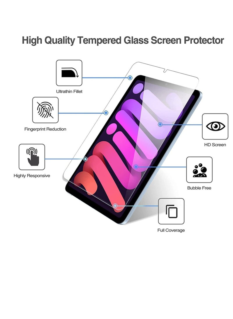 Generic - for iPad Mini 6 Screen Protector Premium Tempered Glass Full Glue - Image 1