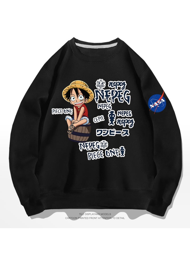 KUYING New One Piece Casual Loose Round Neck Hoodie  - Image 1