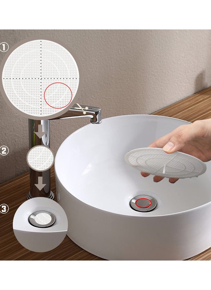 Shower Drain Filter, Shower Hair Extension Mesh Plastic Floor Sink Strainer Can Be Cut Easy to Install and Clean, Fits Different Size Drain Openings, Bathroom, Washbasin, Tub, Kitchen (4 Pieces) - Image 2