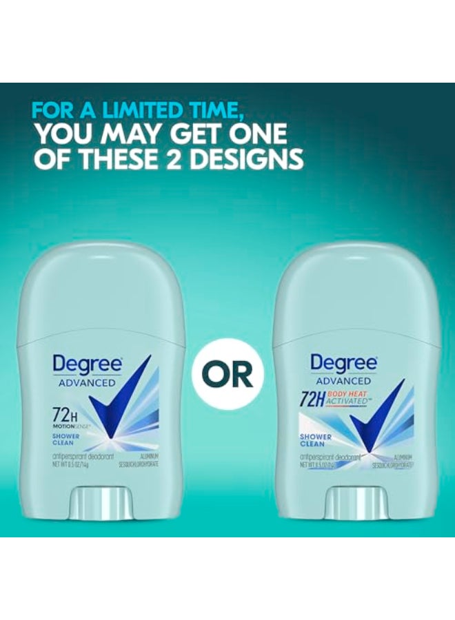 Degree Antiperspirant Deodorant Shower Clean 72-Hour Sweat & Odor Protection Antiperspirant for Women with Body Heat Activated Technology 0.5 oz - Image 4