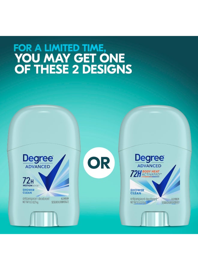 Degree Antiperspirant Deodorant Shower Clean 72-Hour Sweat & Odor Protection Antiperspirant for Women with Body Heat Activated Technology 0.5 oz - Image 5