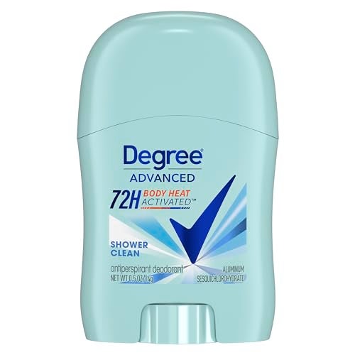 Degree Antiperspirant Deodorant Shower Clean 72-Hour Sweat & Odor Protection Antiperspirant for Women with Body Heat Activated Technology 0.5 oz - Image 1
