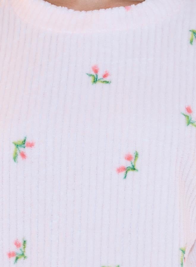 Take Two Floral Print Fleece Top & Pyjama Set - Image 3