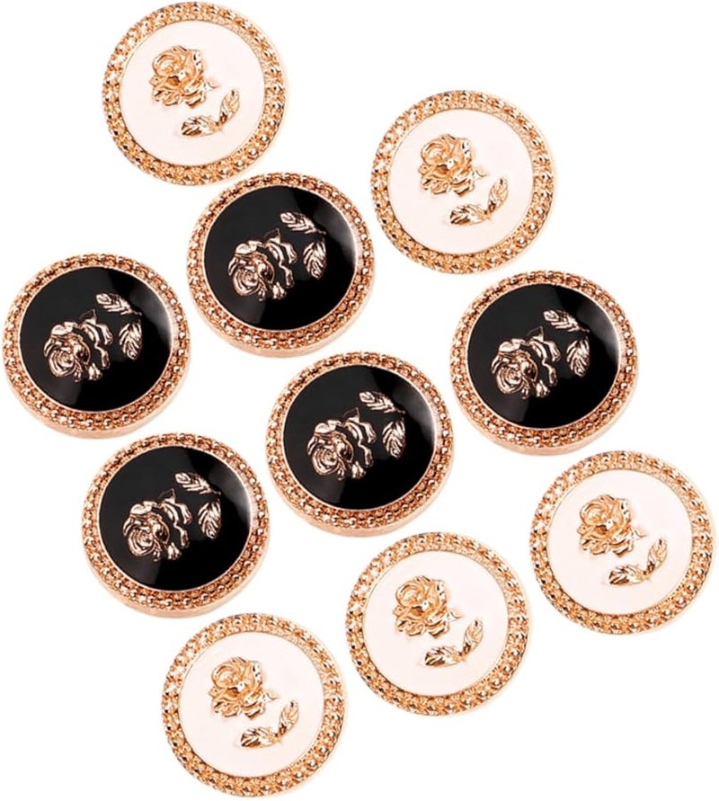 أزرار معطف كلاسيكية 10 قطع، خياطة زخرفية بأسلوب رجعي للسترات والكنزات والحرف اليدوية - Image 1