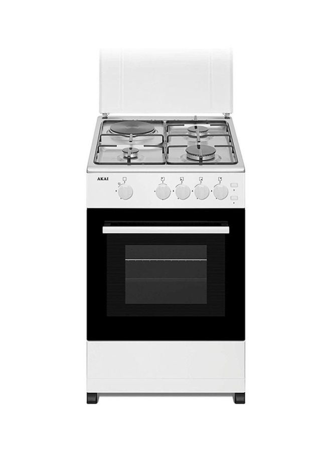 AKAI 3 Gas Cooker + 1 Hotplate 50 x 50 cm Cooking Range CRMA-503GHP White/Black - Image 1
