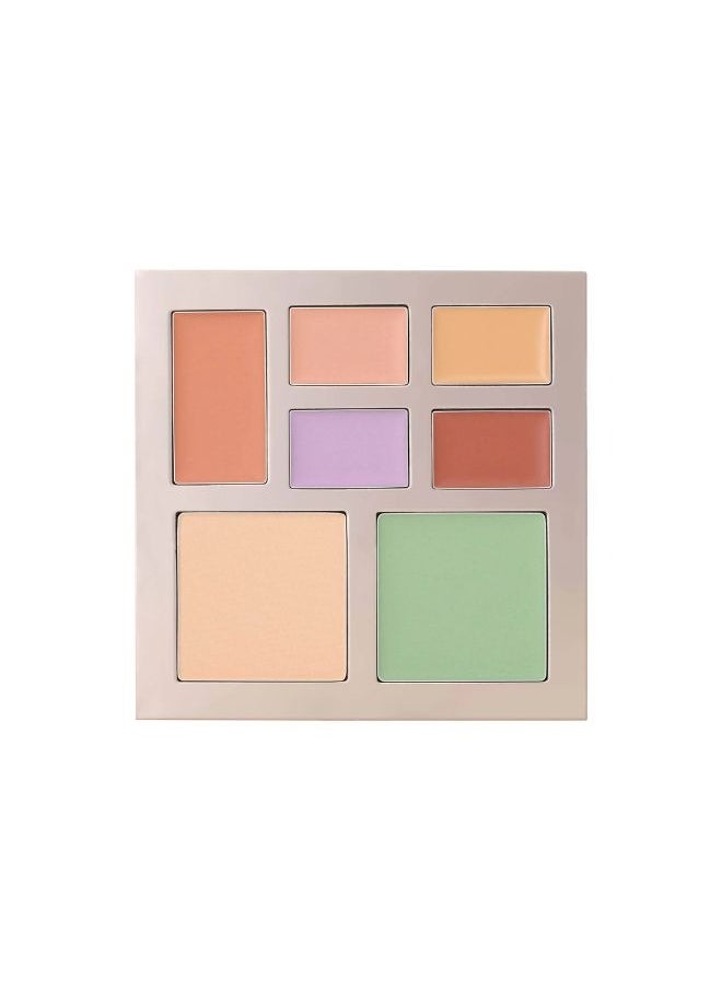 W7 Cosmetics W7 Flawless Base Cream Colour Correcting Palette - 7 Shades to Improve Skin Discolouration & Imperfections  - Image 2