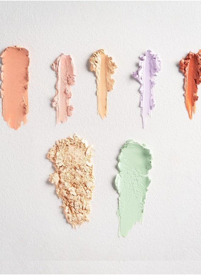 W7 Cosmetics W7 Flawless Base Cream Colour Correcting Palette - 7 Shades to Improve Skin Discolouration & Imperfections  - Image 4