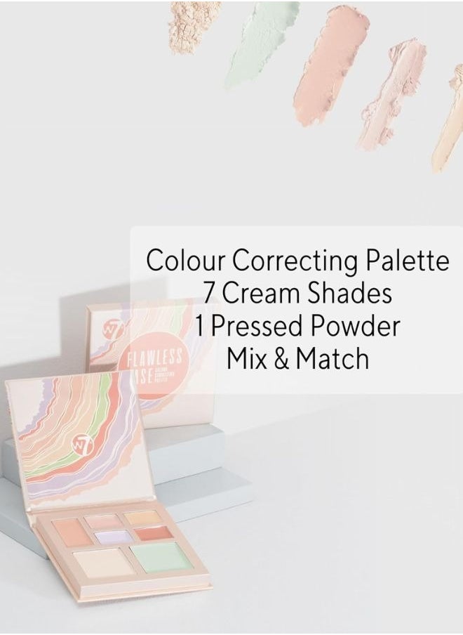 W7 Cosmetics W7 Flawless Base Cream Colour Correcting Palette - 7 Shades to Improve Skin Discolouration & Imperfections  - Image 5