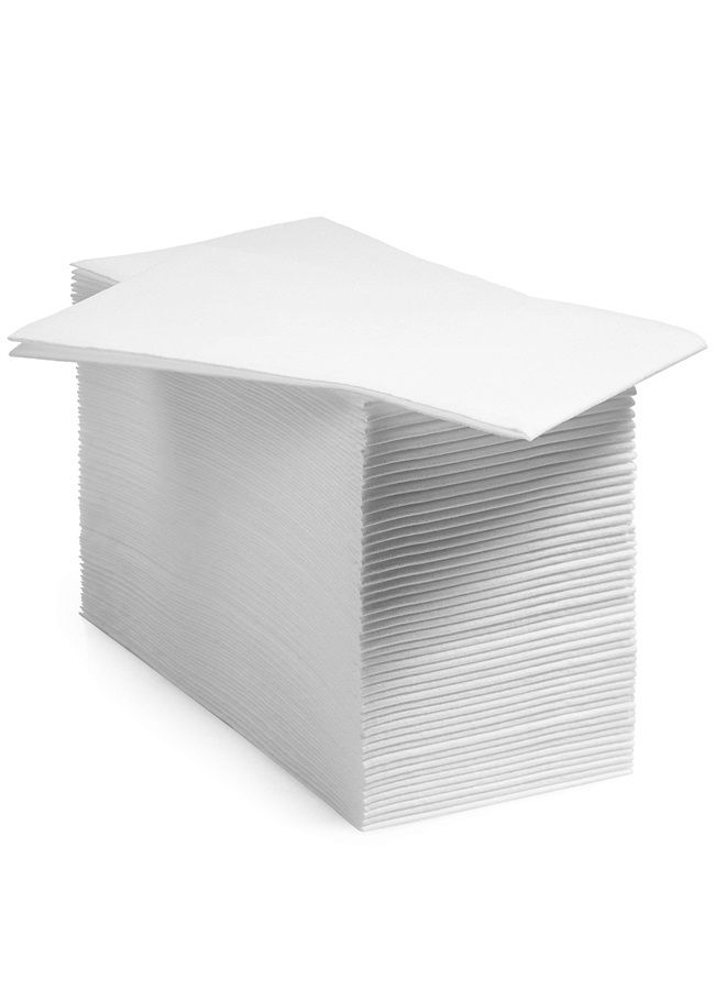 BloominGoods Disposable Bathroom Napkins | Single-Use Linen-Feel Guest Towels | Cloth-Like Hand Tissue Paper, White (EXTRA LIGHT - Pack of 1200)  - Image 1