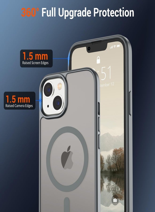 SUPFINE Magnetic for iPhone 14 Case & iPhone 13 Case (Compatible with MagSafe) (Military Grade Drop Protection) Slim Translucent Matte Shockproof Phone Cover,Gray - Image 4