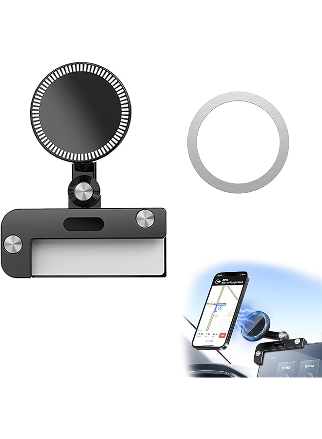 S-TOP Magnetic Phone Holder for Tesla Model 3/Y/X/S, Strong Power Phone Mount compatible with MagSafe, for iPhone 15 14 13 Series and All Smartphones - Image 1