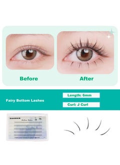 DAODER Bottom Lash Extension Kit 200Pcs Lower Individual Lashes With Lash Bond And Applicator Tool 6Mm Under Eye Lashes Natural Look Diy Eyelash Extension By Daoder(Fairy Bottom Lashes)  - Image 2