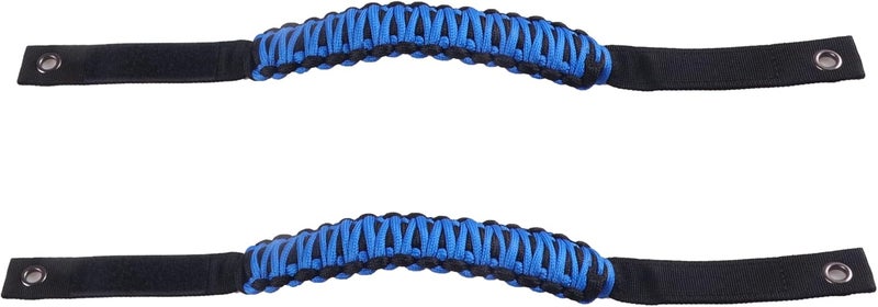 BESTAOO Roll Bar Grab Handles Paracord Grip Handle for Ford Bronco 2021-2024, 2 Pack (Blue) - Image 3