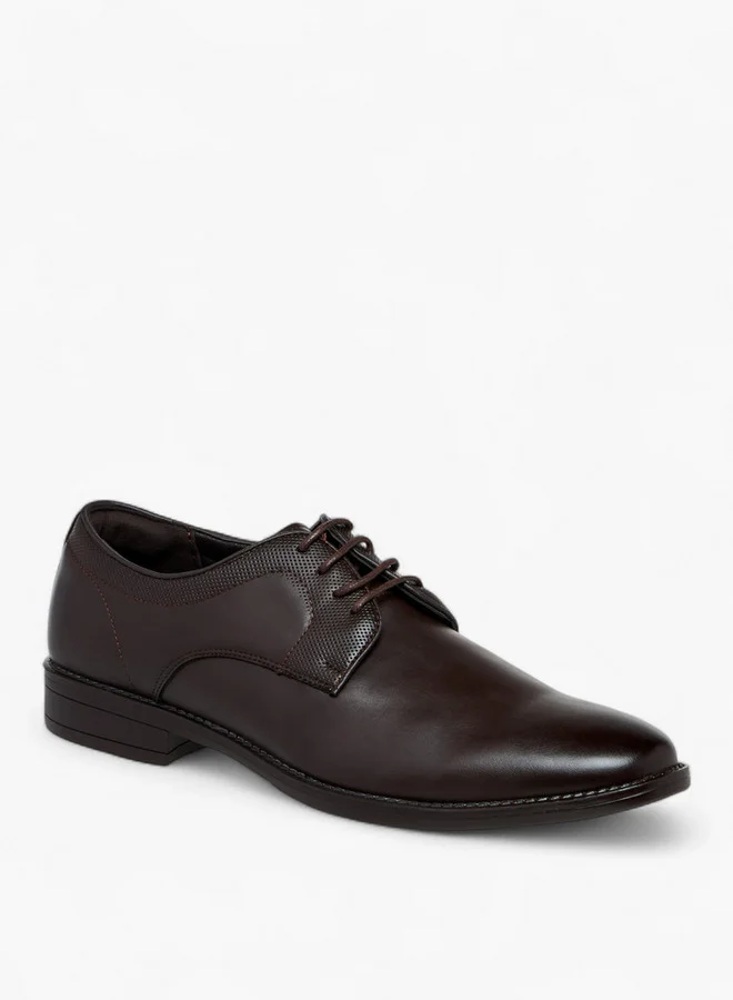 ال بي ال من شو اكسبرس Textured Lace-Up Derby Shoes