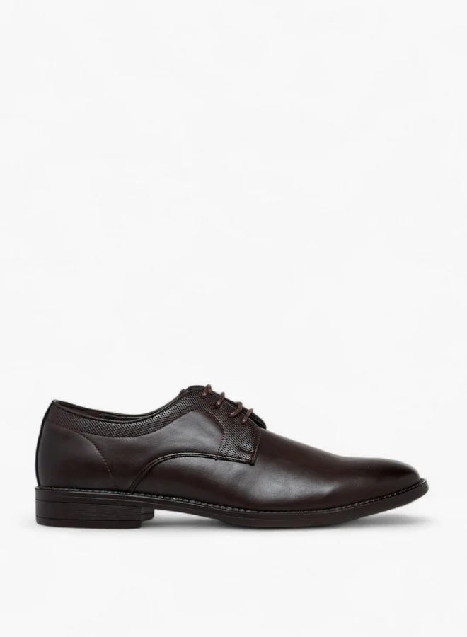 LBL by Shoexpress Textured Lace-Up Derby Shoes