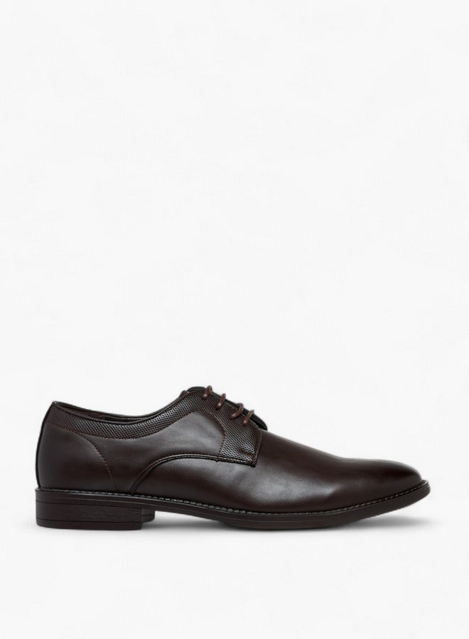 LBL by Shoexpress Textured Lace-Up Derby Shoes  - Image 3
