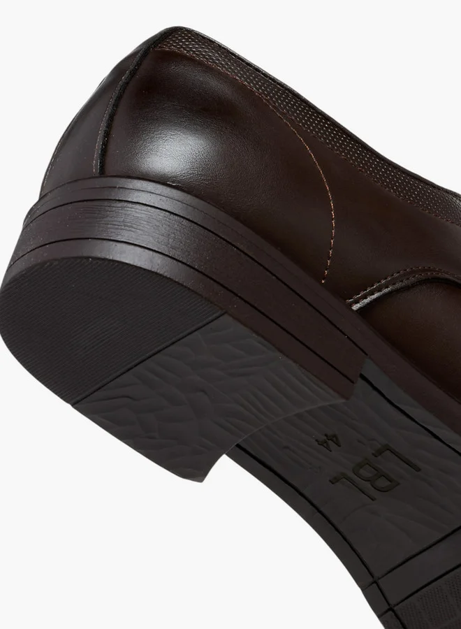 LBL by Shoexpress Textured Lace-Up Derby Shoes