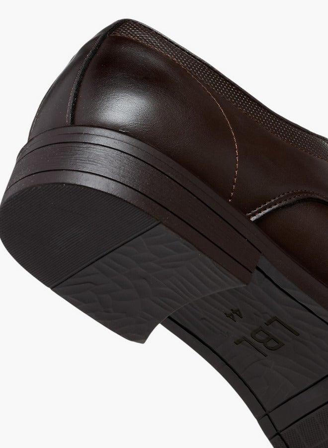 LBL by Shoexpress Textured Lace-Up Derby Shoes  - Image 5