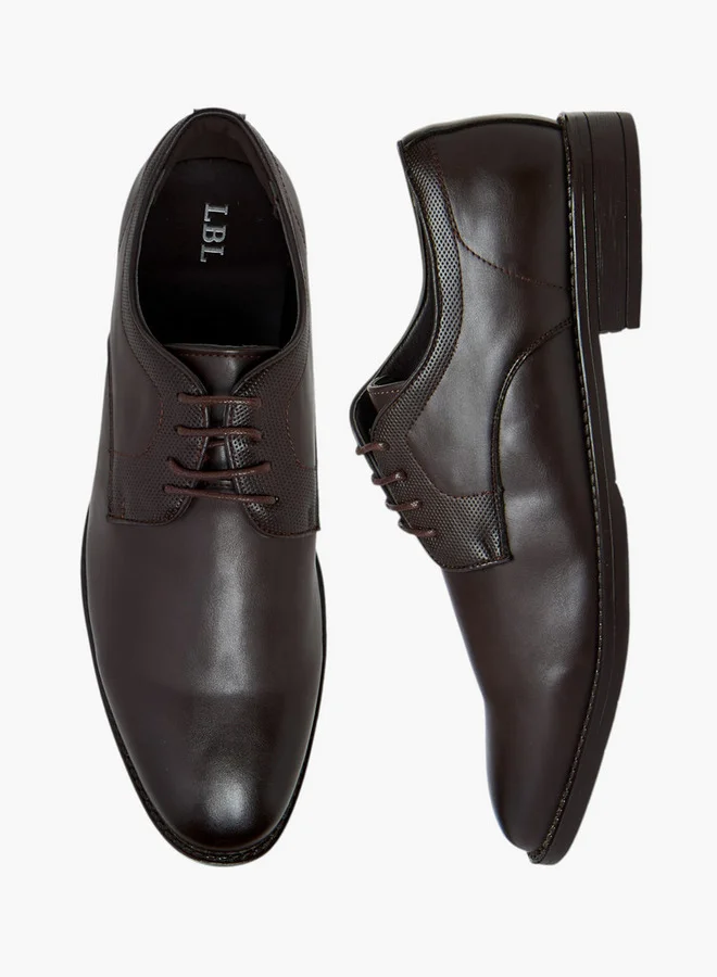 ال بي ال من شو اكسبرس Textured Lace-Up Derby Shoes