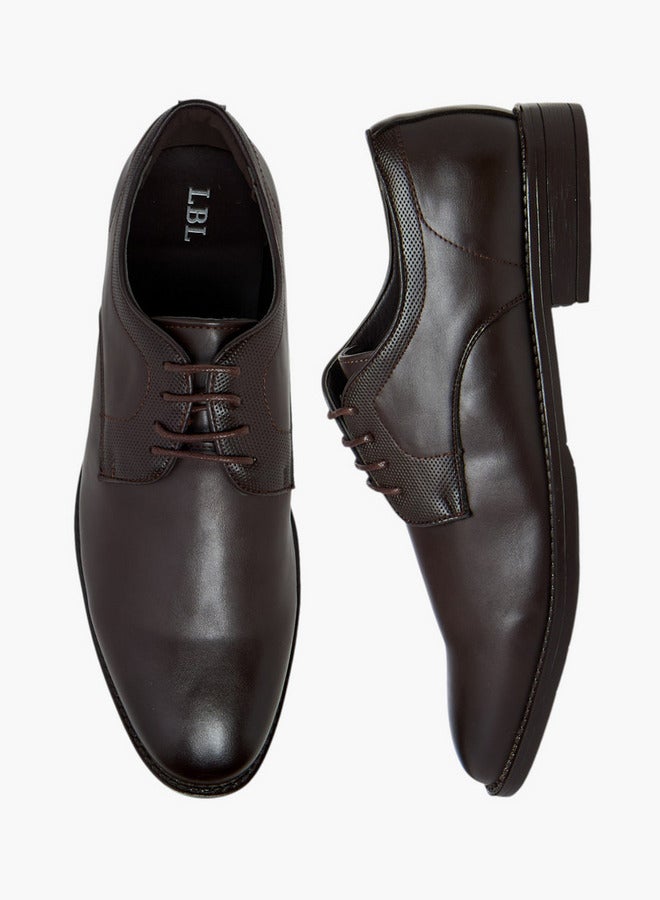 LBL by Shoexpress Textured Lace-Up Derby Shoes  - Image 1