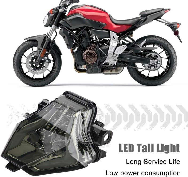 woobles Motorcycle LED Turn Signal Tail Light for Yamaha MT-07 FZ-07 YZF-R3 YZF-R25((White)) (White) - Image 3