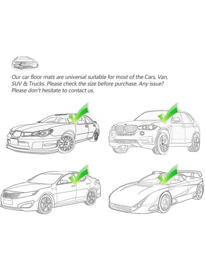 4pcs حصيرة أرضية السيارة حصير قدم متين للسيارة حصيرة أرضية عالمية للسيارة حصيرة قدم القدم الداخلية حصيرة أرضية عالية الجودة بطانات أرضية السيارة جميع حماية الطقس مناسب لمعظم المركبات - Image 5
