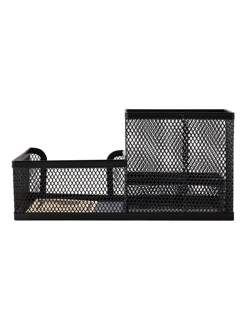 Deli 1-Piece Metal Mesh Desk Organizer Black  - Image 2