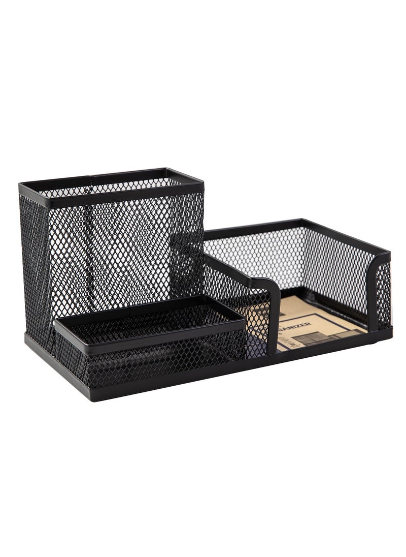 Deli 1-Piece Metal Mesh Desk Organizer Black  - Image 4