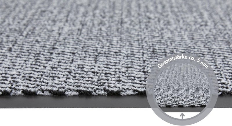 ANDIAMO dirt trapper door mat, non slip, washable, 100% polyamide, Colour:Grey, Size:60 x 80 cm - Image 5