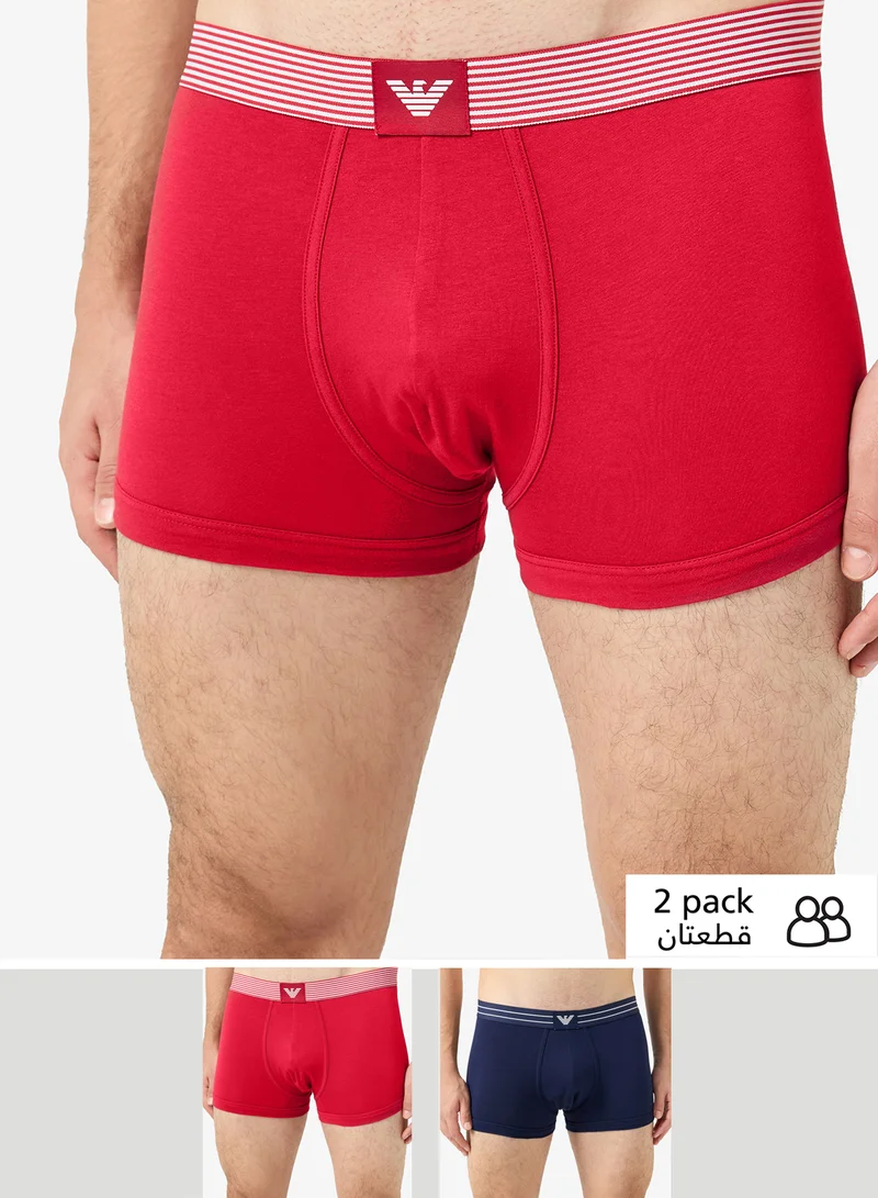 2 Pack Of Logo Boxers
