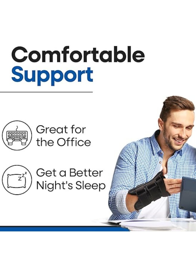Combined Thumb Spica Splint and Wrist Brace, Dual-Support for Wrist and Thumb, Ideal for Sprains, Tendinosis, De Quervain's Tenosynovitis, Fractures, and Carpal Tunnel (Size S/M, Left Hand) - Image 3