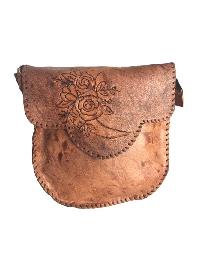 Sheer Fashionable Leather Crossbody Bag - Image 1