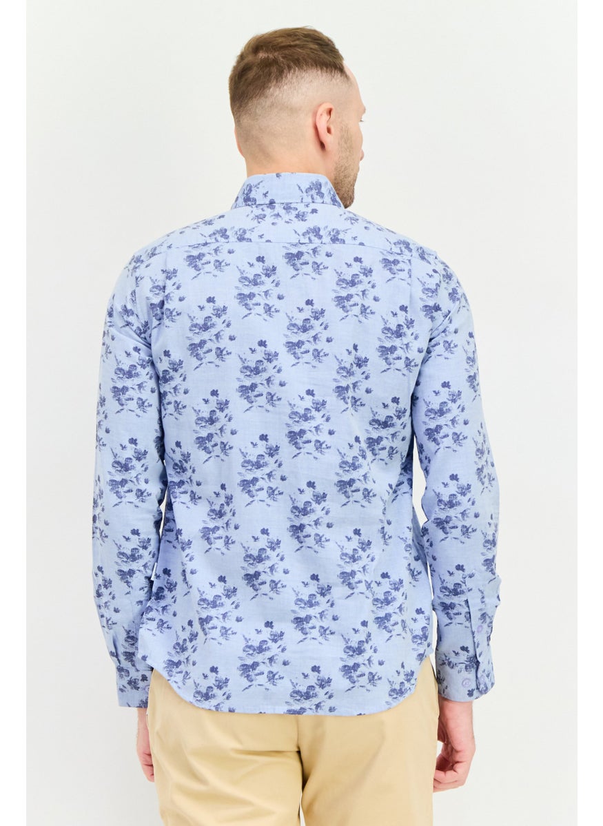Peter Werth Men Regular Fit Long Sleeves Allover Print Casual Shirt, Multicolor  - Image 3