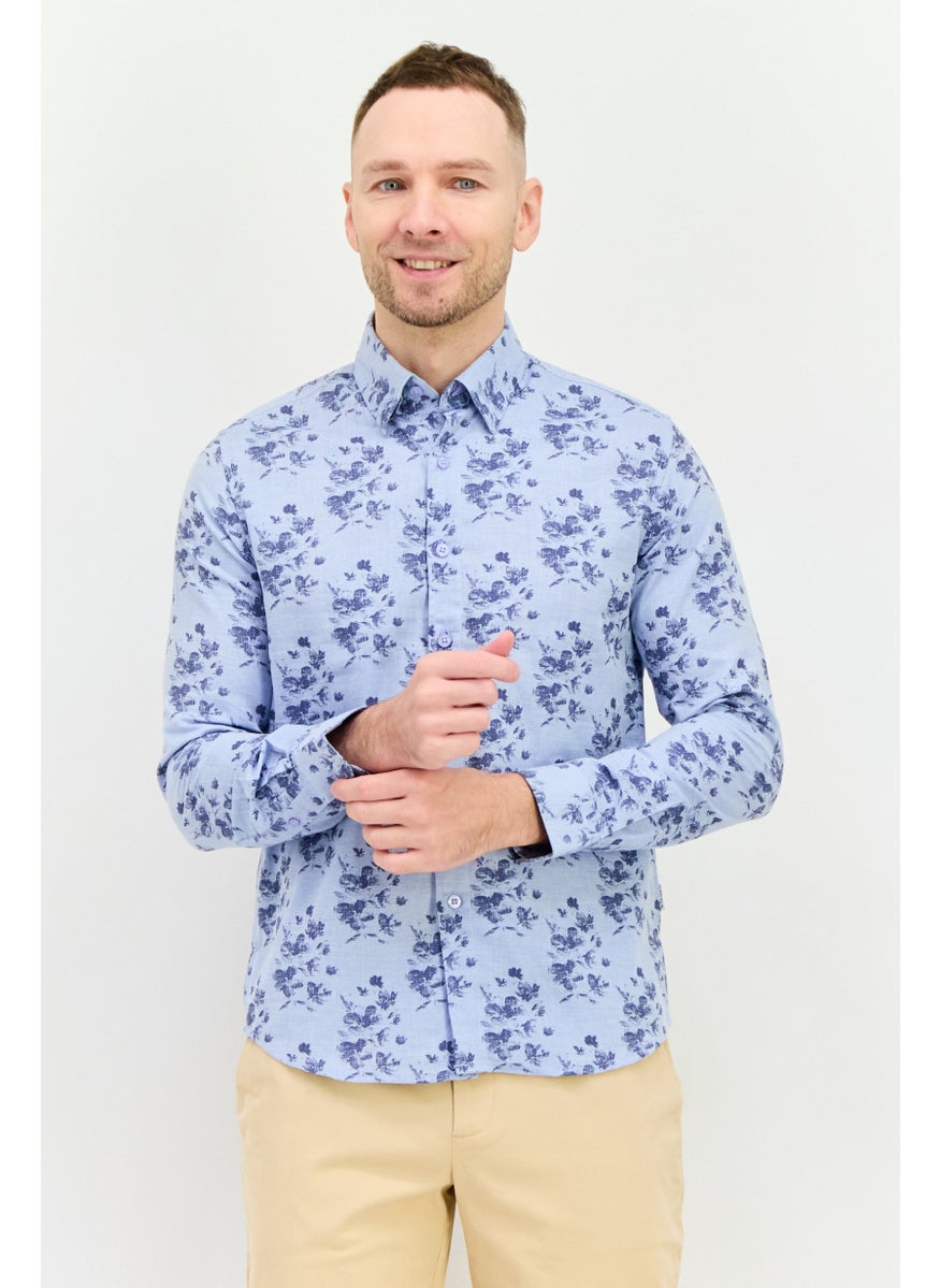 Peter Werth Men Regular Fit Long Sleeves Allover Print Casual Shirt, Multicolor  - Image 1