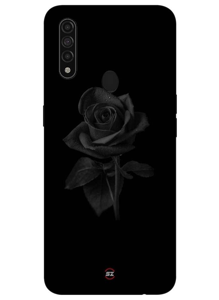 Protective Printed Mobile Cover Black Rose For Oppo A31