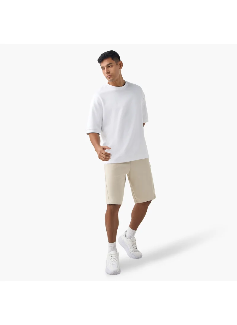 ادوت Panelled Performance Shorts with Drawstring Closure and Pockets