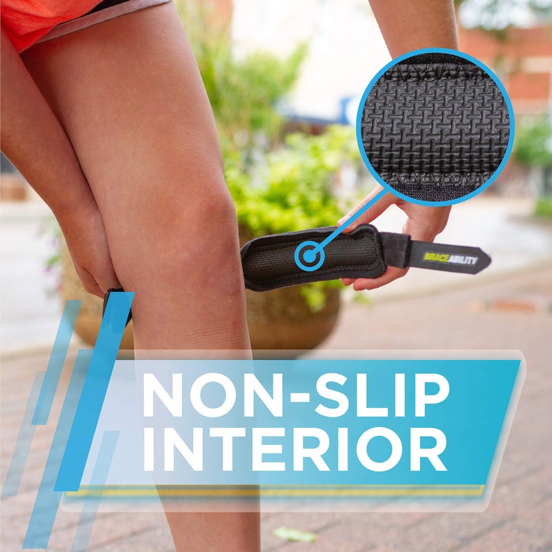 BraceAbility Kids Knee Band - Youth Patellar Tendon Support Strap Child Osgood Schlatter Brace for Jumpers Knee, Patella Tendonitis, Sports Wrap for Running, Soccer, Volleyball, Basketball (S) - Image 4