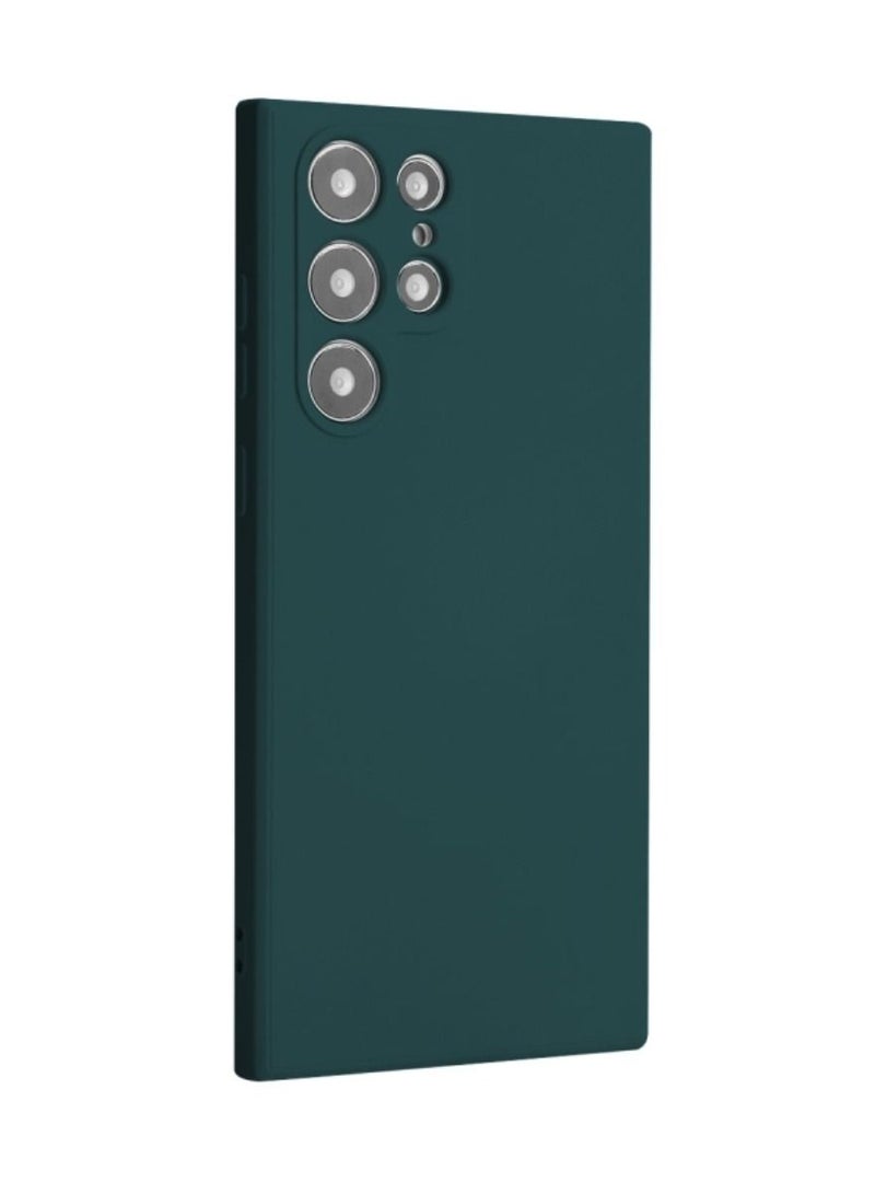 Yuwell Samsung Galaxy S22 Ultra Case Liquid Silicone Protective Case Cover With Camera Protection For Samsung Galaxy S22 Ultra Green - Image 1