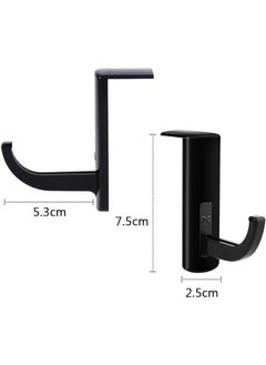 SYOSI Headphone Headset Hanger Monitor Stand Holder Headset Stick On Hook Black  - Image 2