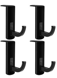 SYOSI Headphone Headset Hanger Monitor Stand Holder Headset Stick On Hook Black  - Image 1