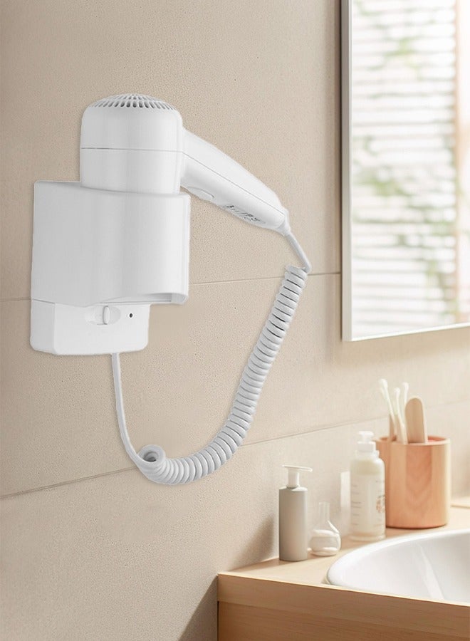 DUNISO Wall Mounted Hair Dryer，Commercial Wall Mounted Hair Dryers Small Hair Dryer Wall Hung Hair Dryer for Hotel Bathroom Home and Travel  - Image 1