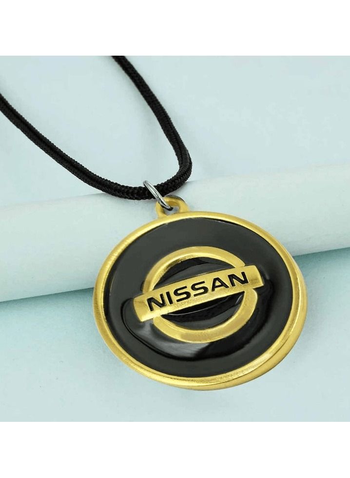 NISSAN Logo Car Emblem Car Mirror Hanging Pendant Metal Mini Car Decoration Chain With NISSAN Logo 1 Pcs - Image 1