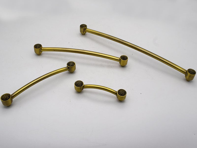 RAB Handle Zinc Kitchen and Office Drawer/Cabinet/Door/Wardrobe Furniture Handle (Code:-Hand 7001, Finish:- Antique Brass, Size:-96mm, Pack of 1 PCS) - Image 3