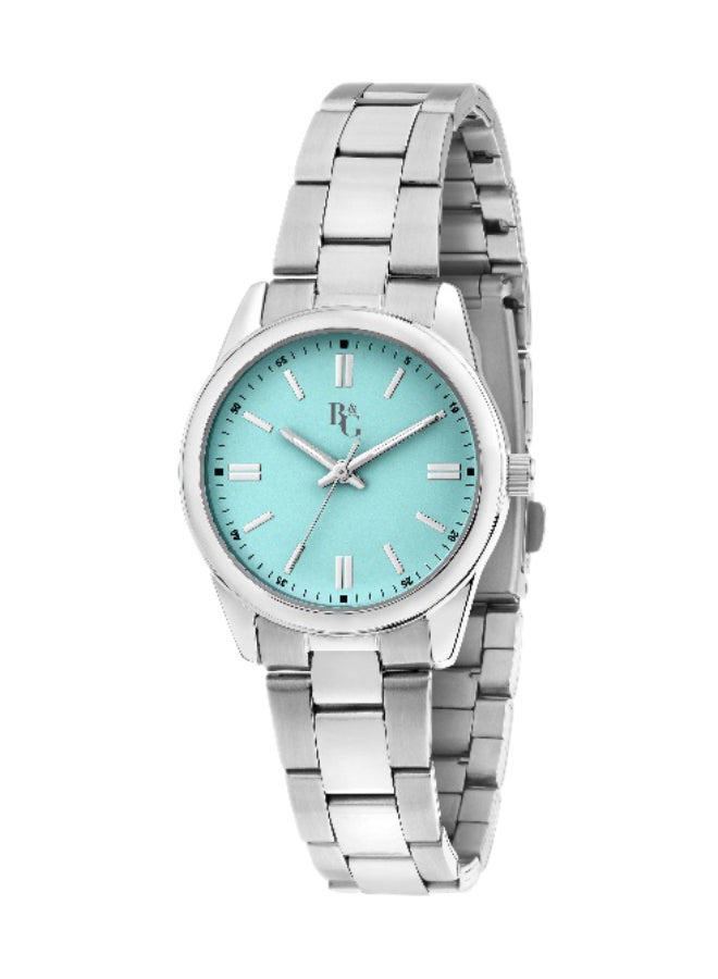 B&G Women's Blue Round Analog Dial with Silver Stainless Steel Band Watch - 31mm - R3853316503 - Image 1