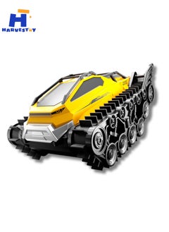 Harvestoy 2.4GHz RC Tank,Electric Stunt Car,All Place Amphibious Righting Remote Control Crawler Vehicle for Mountain Roads Sandy Beaches Waterproof Controlled Car Yellow  - Image 1