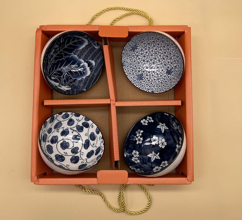 P Plus Fire Premium Porcelain Bowls Set, Ramen Bowl for Noodle, Porcelain Salad Bowls Set(Pack of 4) - Image 4