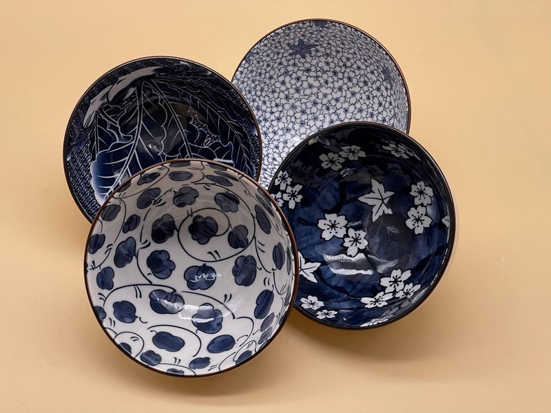 P Plus Fire Premium Porcelain Bowls Set, Ramen Bowl for Noodle, Porcelain Salad Bowls Set(Pack of 4) - Image 2