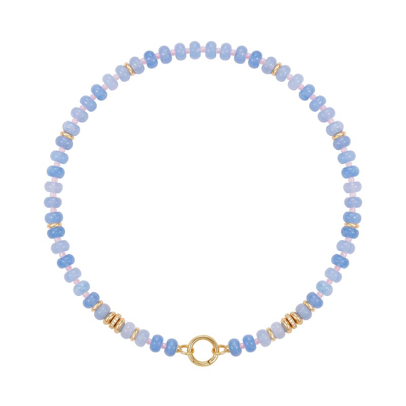 KissYan Beaded Necklaces for Women, Handmade Natural Stone Boho Choker with 14K Gold Plated Clasp Summer Beach Jewelry Gift(HL) - Image 1