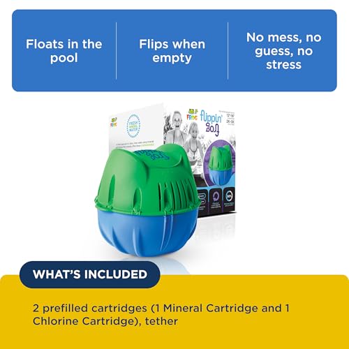 Frog نظام تعقيم فلوبي فَرَغ العائم للمسابح من 2,000 إلى 5,000 جالون - عائم مُعبأ مسبقًا مع معادن تعقيم وكلور لعلاج وصيانة المسابح بسهولة - عبوة واحدة - Image 3