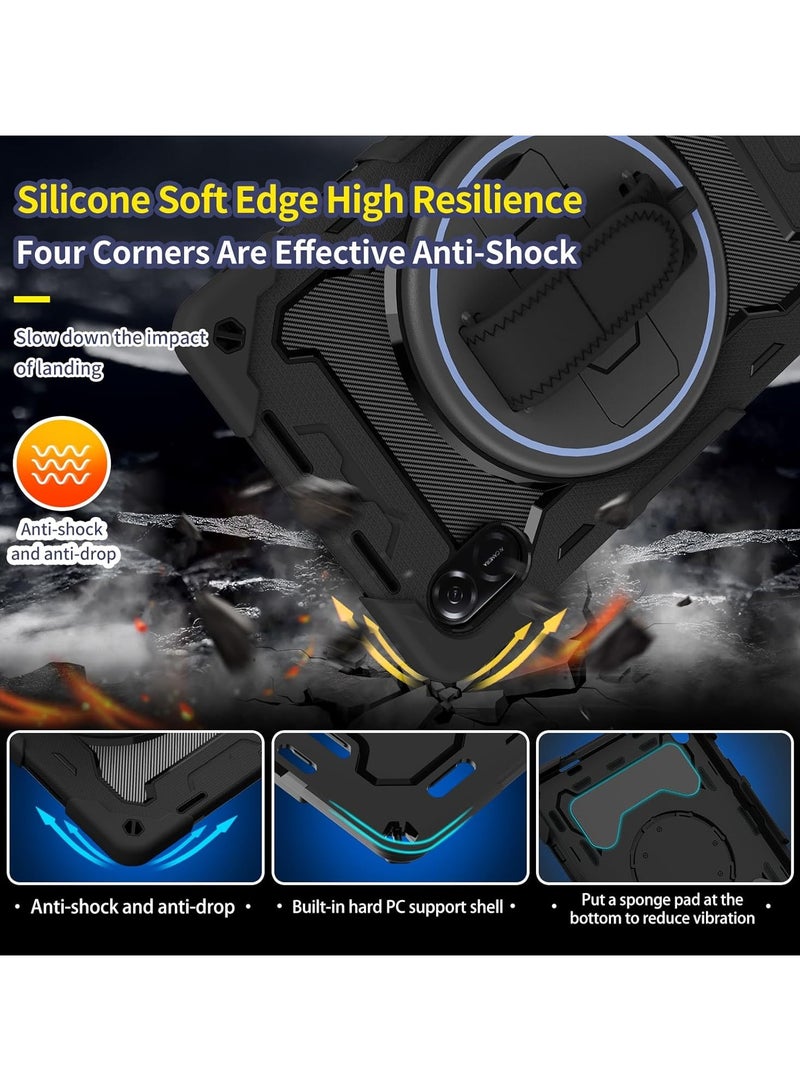 Case Compatible with Honor Pad X9/X8 Pro 11.5 inch 2023, Rugged Protective Case with Rotating Kickstand Hand Strap Shoulder Belt for Honor Pad X9/X8 Pro - Image 3